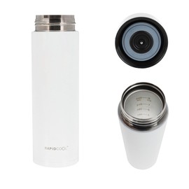 Nubby Rapid Cool NU-1553 Stainless Steel Bottle for Milk Preparation, Heat Absorbing Material, Drink in 2 Minutes, 8.5 fl oz (240 ml), Gray