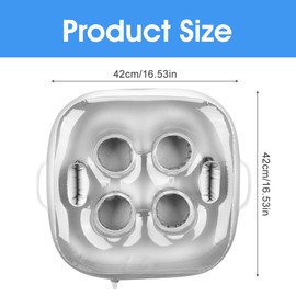 Mineup Drink Holder Pool, 4 Holes Inflatable Drink Holder, Floating Pool Bar, Inflatable, Floating Coasters, Pool Drink Holder for Party, Beach Party, Silver, 41 x 41 x 9 cm