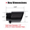 Carbon Fiber Exhaust Tip 2.5" Inlet to 4"Outlet, Universal Tailpipe