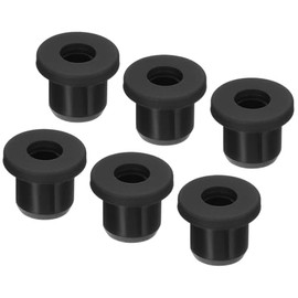 TOP-VIGOR Gummidichtungen, 10 mm Durchmesser, rund, T-Typ, Silikondichtung, flexible Lochstopfen für Kabelrohre, Kordelschutz, 6 Stück