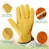 Leather Work Garden Gloves for Men & Women，Safety Work Gloves