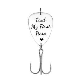 Dad Gifts from Kids Dad My First Hero Fishing Lure Christmas Birthday Gifts for Dad Thanksgiving Valentines Gifts Fishing Daddy Gifts from Daughter Son