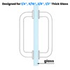 MCOCOD 6" Shower Door Handle, Double-Sided Pull Handle with Metal