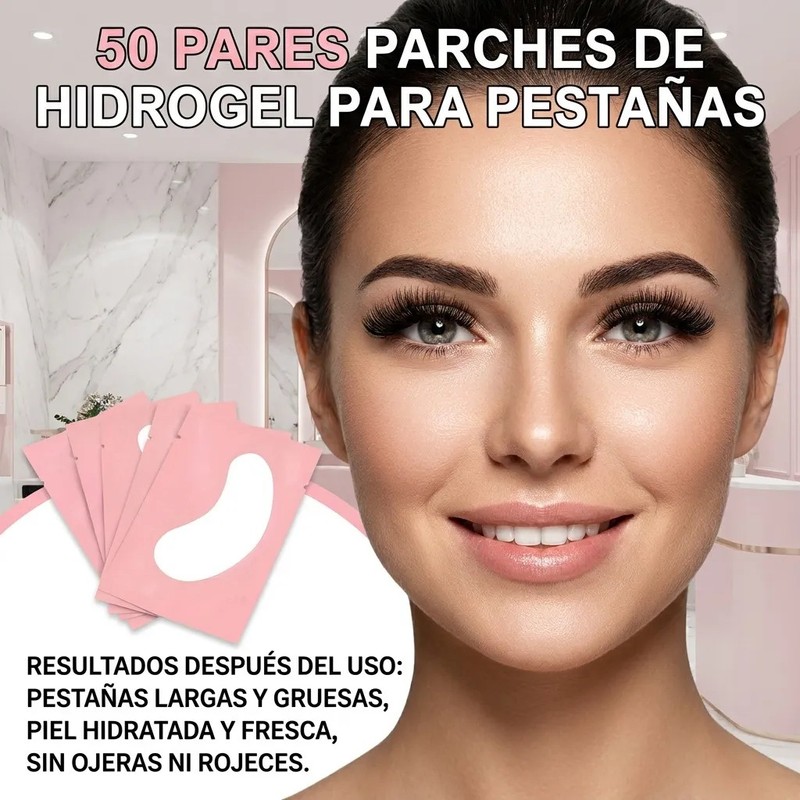 50 Pares Parches Empaque Hidrogel Para Ojos Pestañas Mink