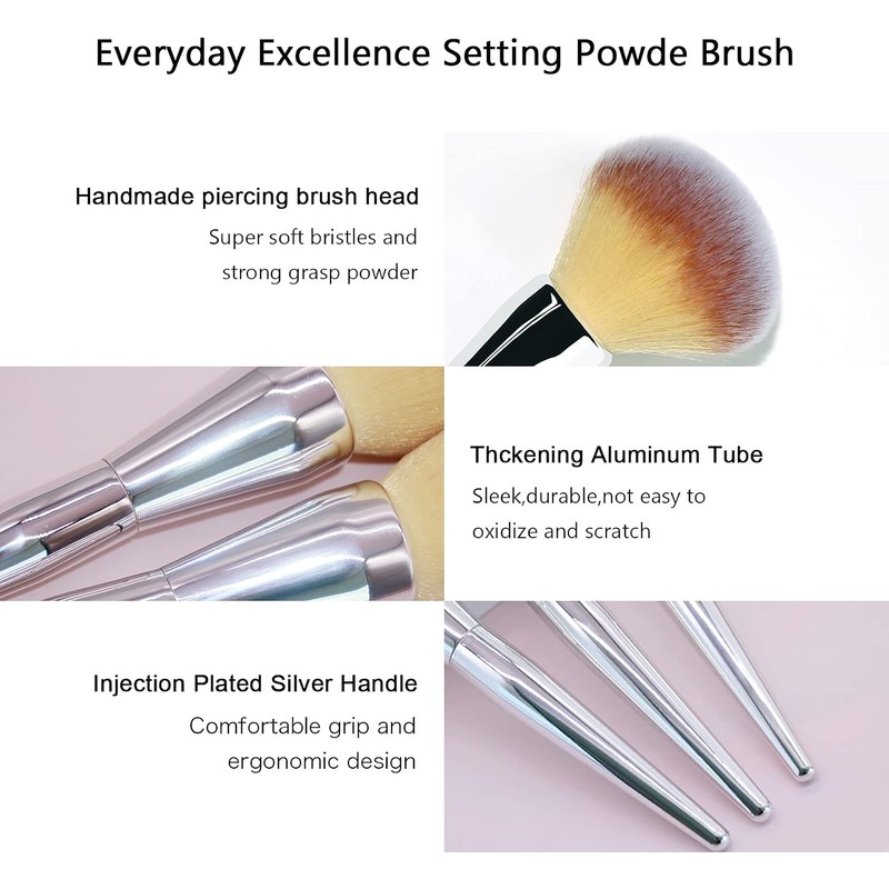 Foundation Brush Makeup Powder Brush Face Brush for Stippling Liquid