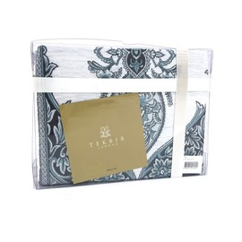 Tekbir Muslim Prayer Rug, Beads with Surah Book - Islamic Children Gift Box Janamaz - Portable Mat Carpet for Muslims Kids - Children Sajadah Mat (Blue White)