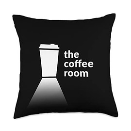 Funny Coffee Lover Java Drinker Cafe Coffee Cup Room Fun Clever Cafe Coffee Drinker Lover Java Throw Pillow, 18x18, Multicolor