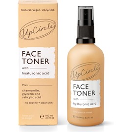 UpCircle Face Toner with Hyaluronic Acid + Salicylic Acid 100ml - for Balancing, Plumping + Soothing - Mandarin Fruit Water, Chamomile Extract + Glycerin - Natural, Vegan + Cruelty-Free