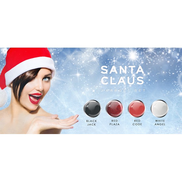 Santa Claus 4-piece set 4x5ml Nailstudio UV Color Gel Nail Set for Professional Nail Modelling