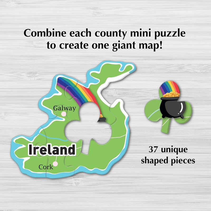 Re-marks Map of Europe Deluxe Jigsaw Puzzle with Whimsy Pieces