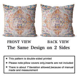 Snycler Boho Throw Pillow Covers 26x26 inch Set of 2 Burnt Orange Terracotta Rust Colored Throw Pillows Boho Home Decor for Bedroom Living Room Couch & Sofa (No Inserts)