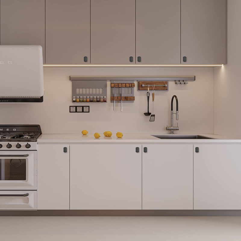 ROMATEE 10 Pack Black Kitchen Cabinet Knobs Matte Black Cabinet