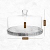 Galashield Marble Cake Stand with Dome | Cake Plate with