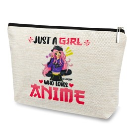 DJOLY Anime Lover Gifts for Women Girls, Anime Birthday Decorations for Sister, Anime Merch Makeup Bags, Anime Party Favors for Christmas, Anime Accessories Travel Cosmetic Pouch, Anime Stuff