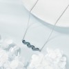 DAYLINLOVE Wave Necklace 925 Sterling Silver Turquoise Wave Pendant Ocean