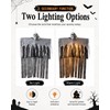 Hanging Skeleton Ghost for Halloween Decor – Gauze Skull Prop