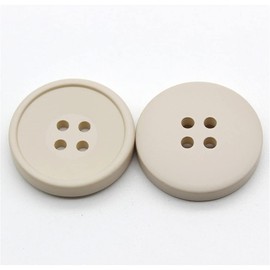 6 Pcs Resin Buttons 4 Holes Round Buttons for Coats, Jacket,DIY Sewing Supplies (#02 Apricot, 21mm)