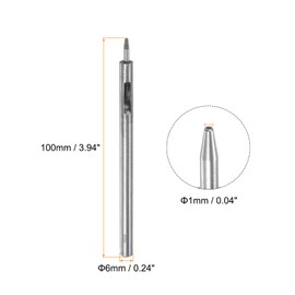 HARFINGTON Leather Hole Punch 1mm Straight Round Punch Grommet Snap Rivet Setter for Leather Craft Clothing Handbag Fabric Curtain