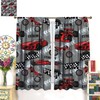 Cartoon Speed Racer Curtains, Seamless Pattern Sports Car Motorcycle Automobile