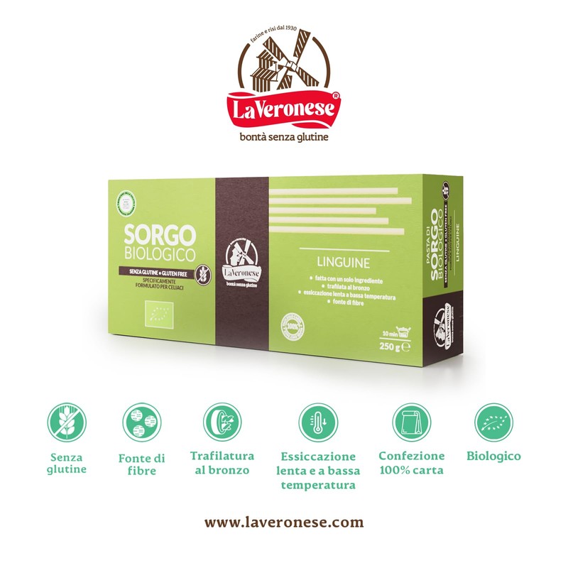 La Veronese | Pasta Senza Glutine, Linguine di Sorgo Decorticato