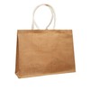 Natural Canvas Jute Tote Bags With Printed Design | Reusable