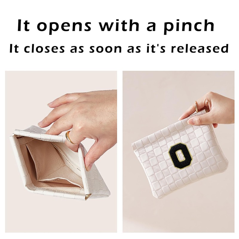 HIGH FIT Leather Pocket Cosmetic Bag for Purse,Initial Makeup Bag