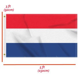 3×5 FT Netherlands Flag, Large 100D Dutch National Outdoor Banner,Decor for Patio Garden with Brass Gromment
