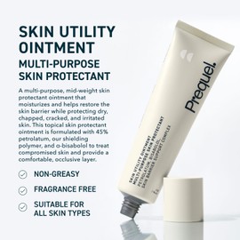 Prequel Skin Utility Ointment, Moisturizing Protectant. Mid-weight Occlusive Face and Body Cream for Dry Skin, Hand Cream for Cracked Hands. Soothing Barrier Protection with 45% Petrolatum