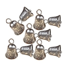 JIHUOO Pack of 25 Vintage Decoration Bells Christmas Bells Small Craft Bells Christmas Tree Decoration Pendant Antique Silver