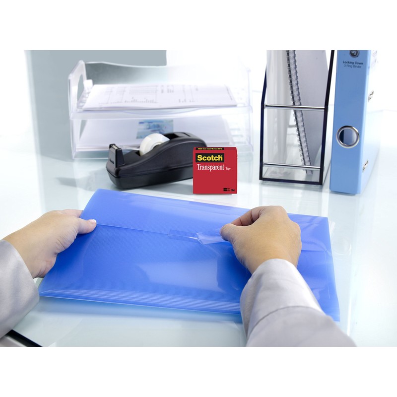 Scotch Transparent Tape, 1/2 in x 1296 in, 2 Boxes/Pack