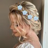 YISSION 20Pcs Small Blue Flower Hair Clips for Girls Women