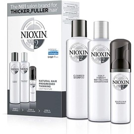 Nioxin Kit #2 de Crecimiento de Cabello, para Natural y Caída Excesiva (3 Piezas: Shampoo 150ml + Acondicionador 150ml + Tratamiento 50ml)