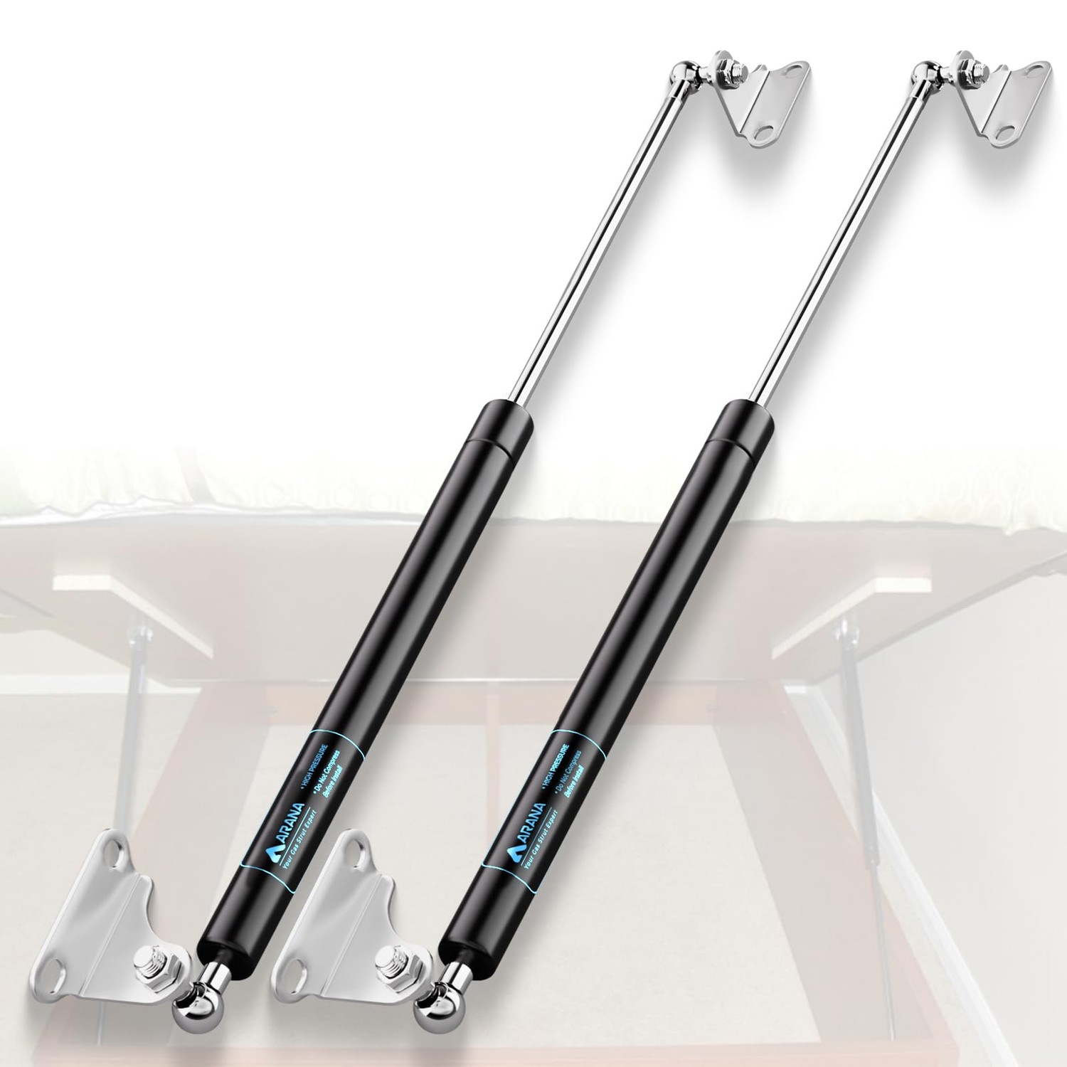 ARANA 25 inch 150 LB Gas Prop Struts Shocks with L Mounting Brackets ...