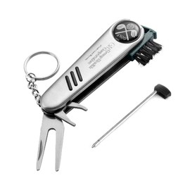 IKAAR Golf Cleaning Set Including Golf Club Brush, Divot Forks, Golf Wrench, Scoring Pen and Keyring for Golf Accessories Gift