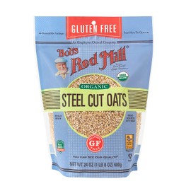 Bob's Red Mill Gluten Free Organic Steel Cut Oats, 24-ounce (Pack of 4)