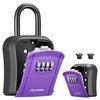 Puroma Key Lock Box, Portable Combination Lockbox Wall-Mounted Key Storage