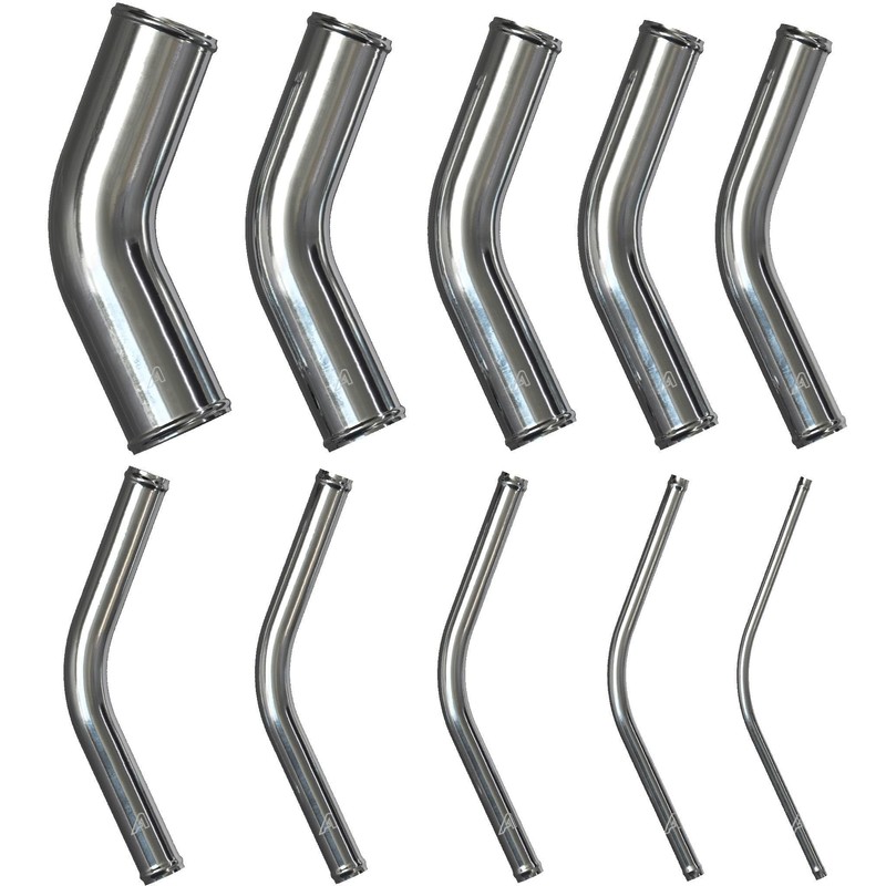 102mm (4 Inch) OD Aluminium Alloy 45 Degree Tube Bend