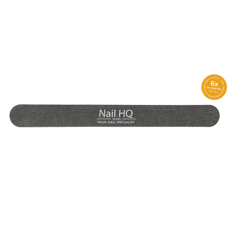 NAIL HQ Professional Nail Files x 6,Black