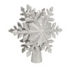 Silver Snowflake Christmas Tree Topper Lighted 3D PVC Christmas Tree