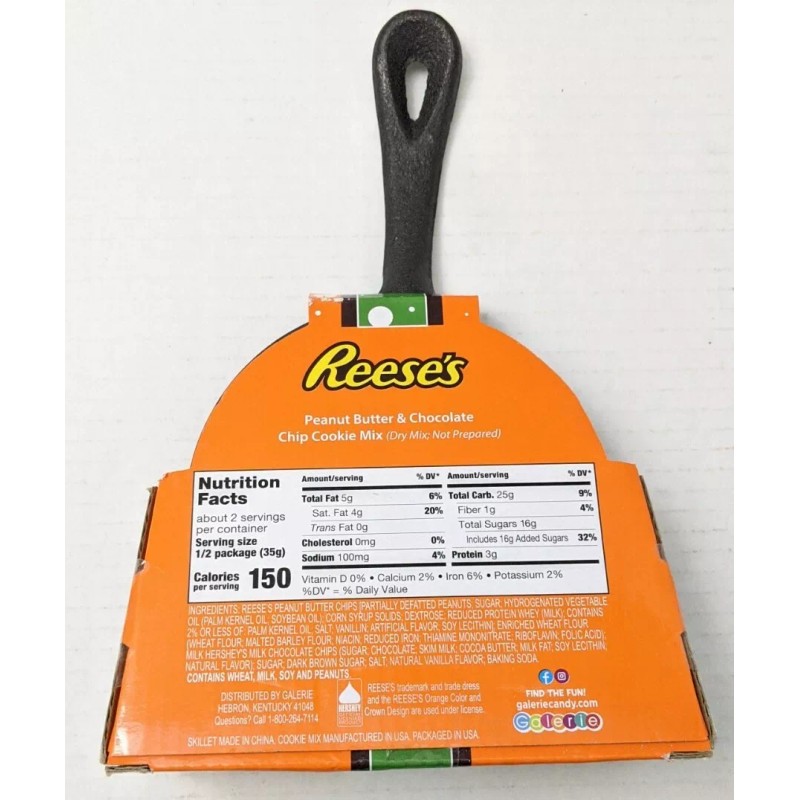 Reese's Peanut Butter Cookie Kit Cast Iron Skillet Included New