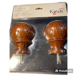 Kirsch NEW One Pair 2 piece Kirsch Elegance Finials 36804.085 Lacey Fits 1 3/8" Pole