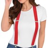 Red Adjustable Metal Clip Accessory Suspenders - 1 Pack -