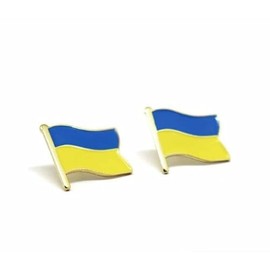Ukrainian Ukrainian Flag Pin Badge Ukraine Flag Pin Badge for Celebrations Parades Sports Events (Pack of 2) Metal, Metal