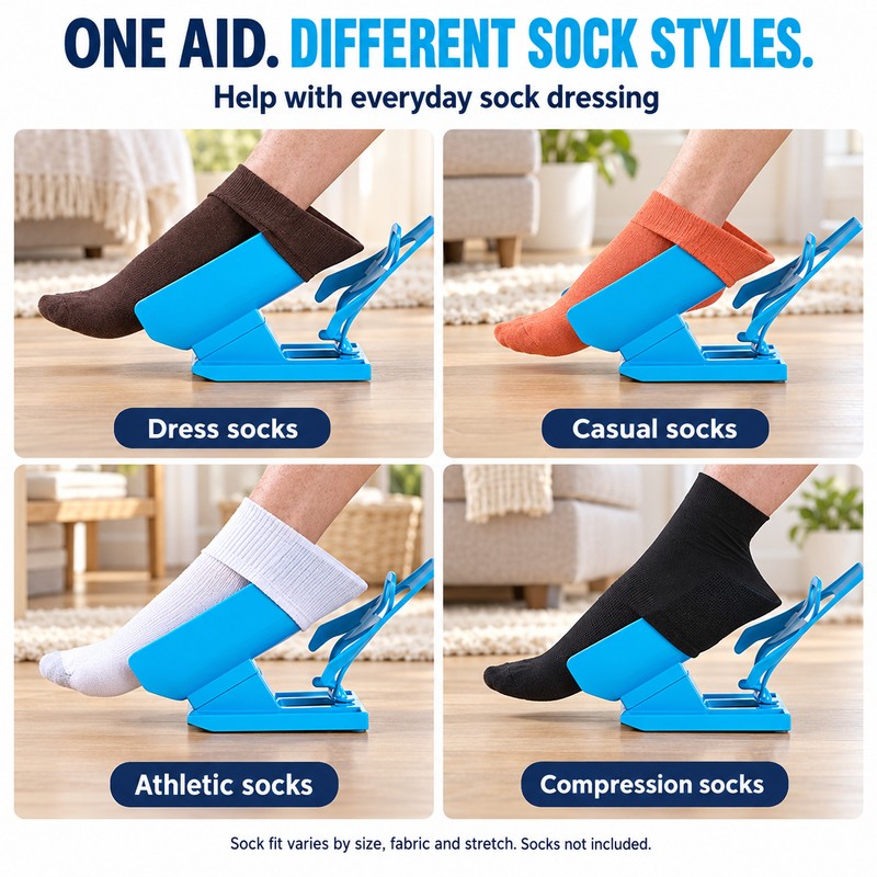Flexible Sock Aid Stocking Slider Helper for Elderly Pregnant Disabled