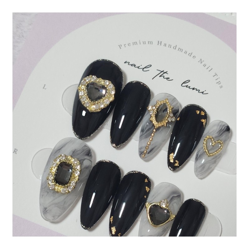 Twilight Crown Handmade Nail Tips - Coffin / 트와일라잇 크라운