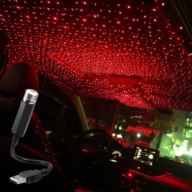 2Pcs Mini LED Projection Lamp Star Night,USB Plug Night Light,Romantic