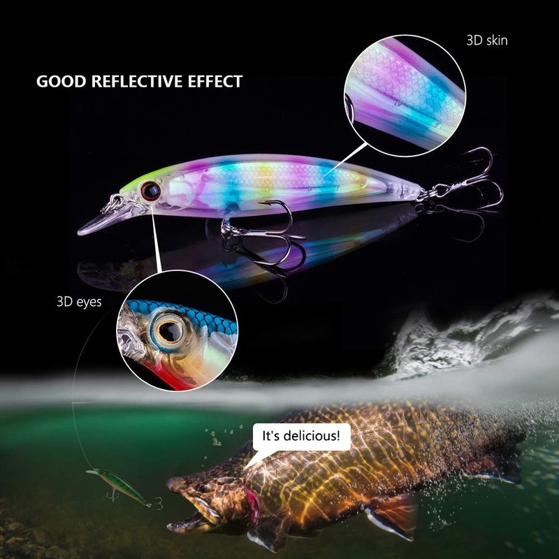 Aozzy 10 Piece Blinker and Spinner Bait Fishing Accessories Fishing
