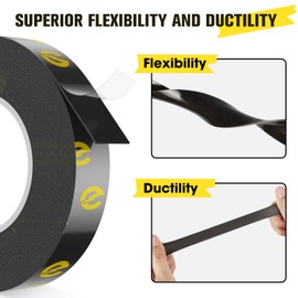 EMITEVER Double Sided Tape Heavy Duty, Acrylic Adhesive Foam Tape 16.4FT X 1IN, Two Sided Mounting Tape, for Wall, Home, Office Decor