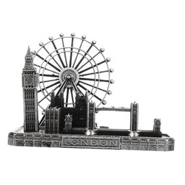 MAGICLULU London Big Clock Tower Figurine Metallic Ornament for Desktop Decoration Unique Sculpture for Home Office Decor for Friends and Family