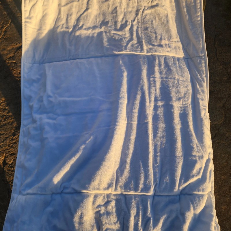 Frontgate Newport 83" X 31" White Cushioned Velour Chaise Lounge